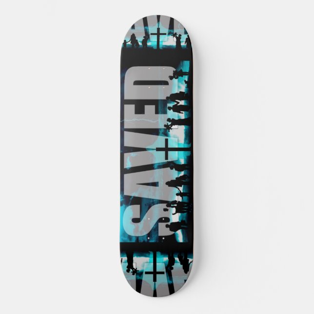 Räddad kristen logotyp skateboard däck skateboard (Framsida)