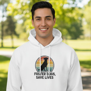 Räddade Hundar Räddar Liv Retro Djur Räddning Pres Hoodie