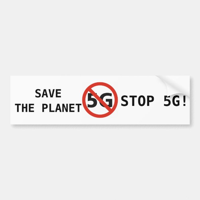 Räddade planeten bildekalet för stoppet 5G Bildekal (Framsidan)