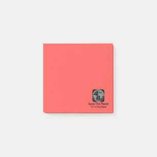"Räddade planeten" klibbigt noterar, postar det Post-it Block