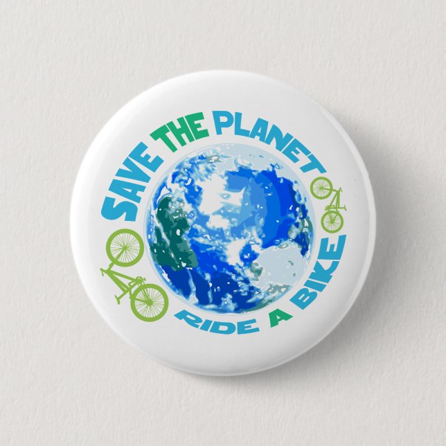 Räddade planeten ritt en cykel knapp (Framsida)