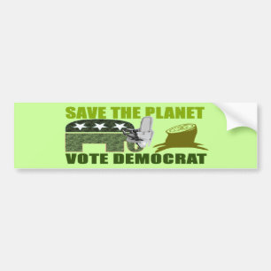 Räddade planeten röstar den demokratObama Bildekal