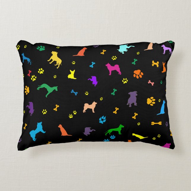 Raddahundar - hundar förföljer hundar - förföljer prydnadskudde (Framsidan)