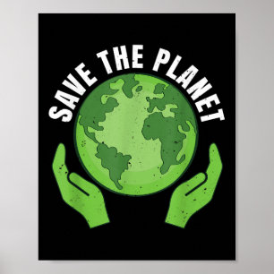 Räddande planeten klimatskydd, naturskydd poster