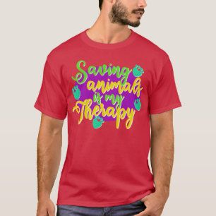 Räddar djur veterinär veterinärassistent tjej t shirt