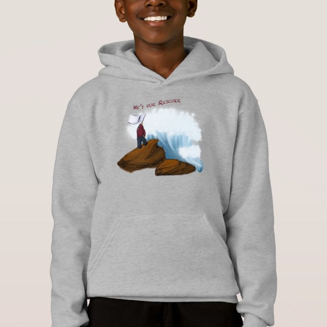 Räddaren lurar hoodien t shirt (Framsida)