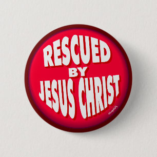 Räddat av den Jesus Kristus Knapp