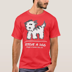 Rädding a Hund Dont Shop Adoption Animal Lover T Shirt