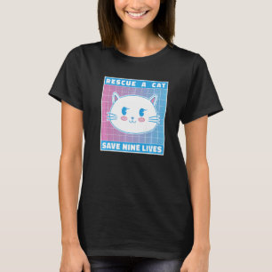 Rädding A Katt Spara Nine Lives Cat Owner Animals T Shirt