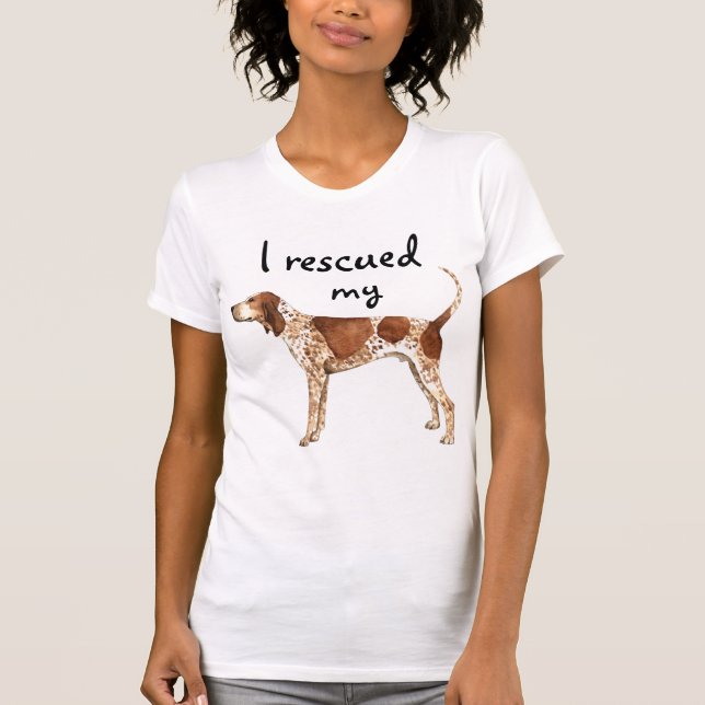 Rädding American English Coonhound Tee Shirt (Framsida)