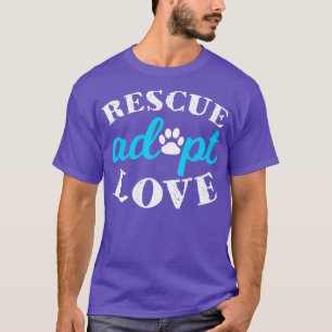 Rädding Anta Kärlek-djurets överkant T Shirt
