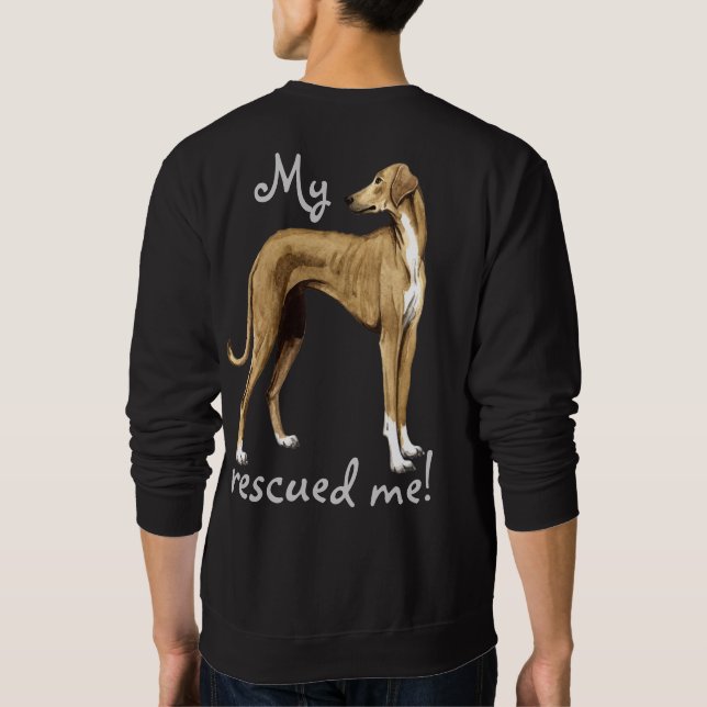 Rädding Azawakh Långärmad Tröja (Baksida)