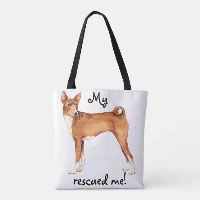 Rädding Basenji Tygkasse (Baksida)