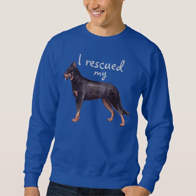 Rädding Beauceron Lång Ärmad Tröja (Framsida)