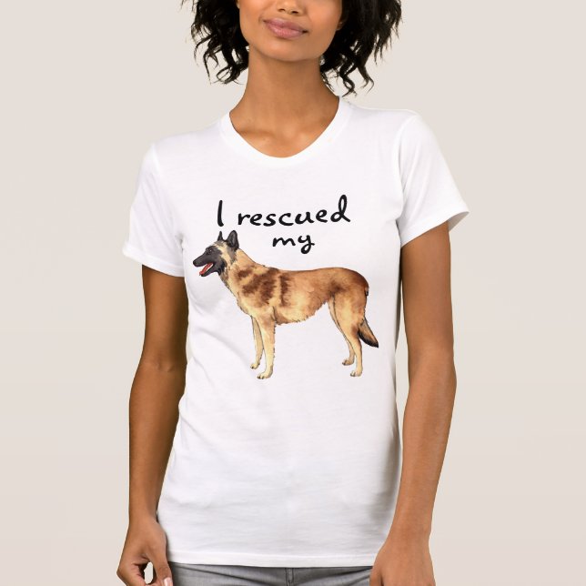 Rädding Belgium Malinois Tee Shirt (Framsida)