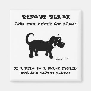 Rädding Black Hundar Magnet
