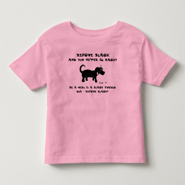 Rädding Black Hundar Shirts T Shirt (Framsida)