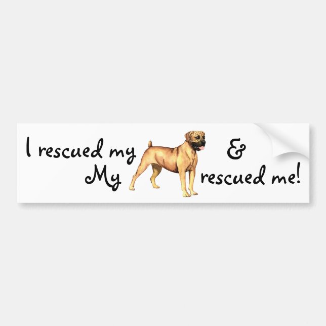 Rädding Boerboel Bildekal (Framsidan)