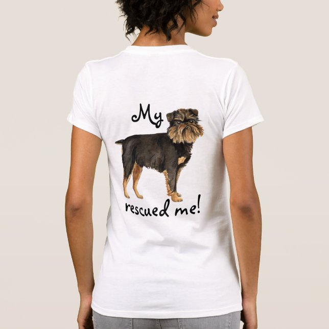 Rädding Brussels Griffon T Shirt (Baksida)