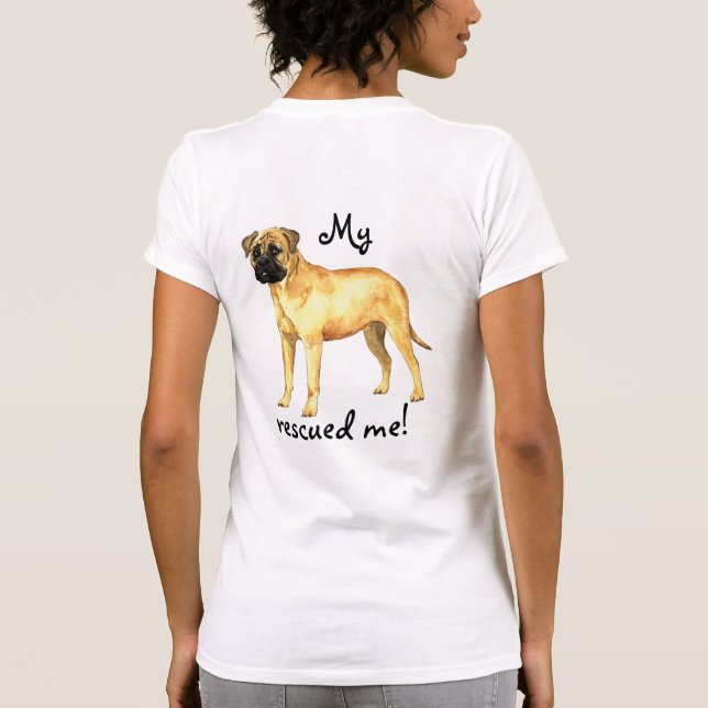 Rädding Bullmastiff T Shirt (Baksida)