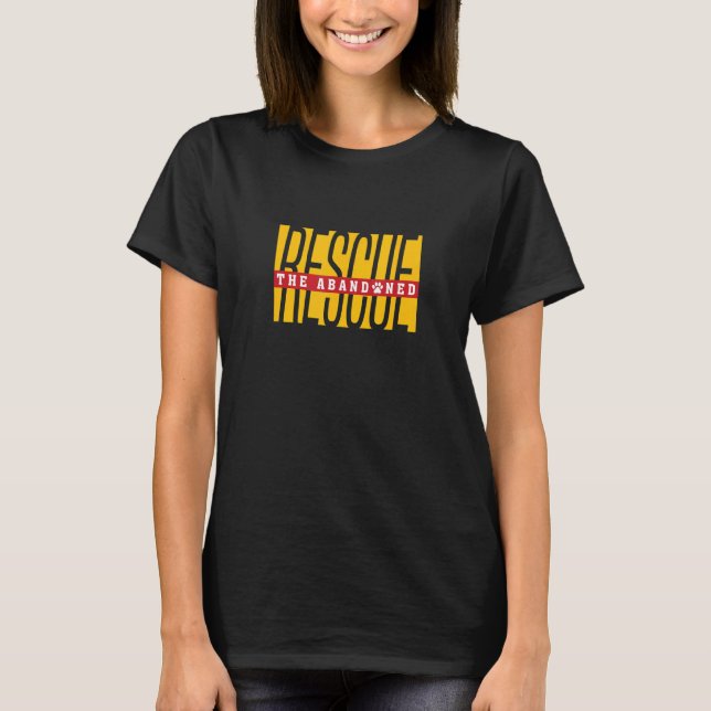 Rädding Den övergivna djurskyddshöljen Sparar katt T Shirt (Framsida)