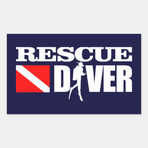 Rädding Diver 2 Rektangulärt Klistermärke