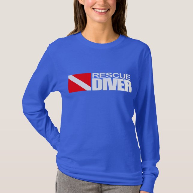 Rädding Diver 4-apparat Tee Shirt (Framsida)