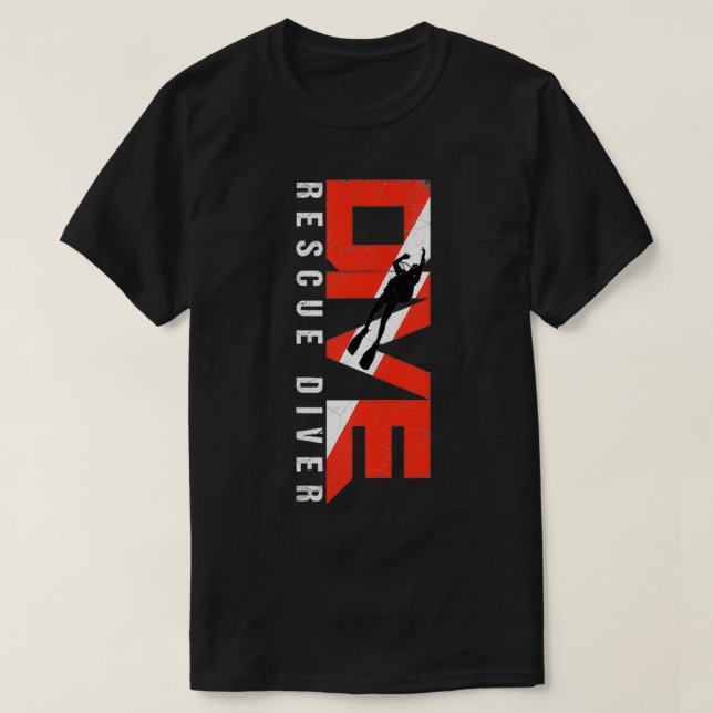 Rädding Diver för dykdyna T Shirt (Design framsida)
