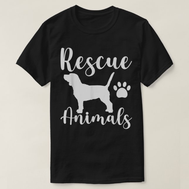 Rädding Djur, Hund, Rädding, adoption av sällskaps T Shirt (Design framsida)