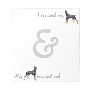 Rädding Doberman Pinscher Anteckningsblock
