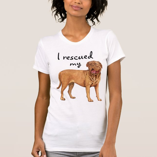 Rädding Dogue de Bordeaux T Shirt (Framsida)
