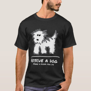 Rädding en Hund Shop inte adoptera! Djurfoder T Shirt