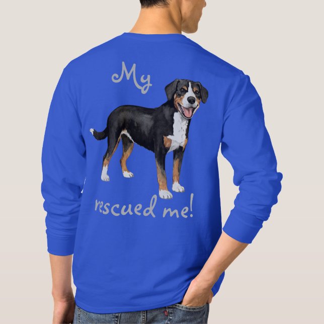 Rädding Entlebucher Mountain Hund T-Shirt (Baksida)