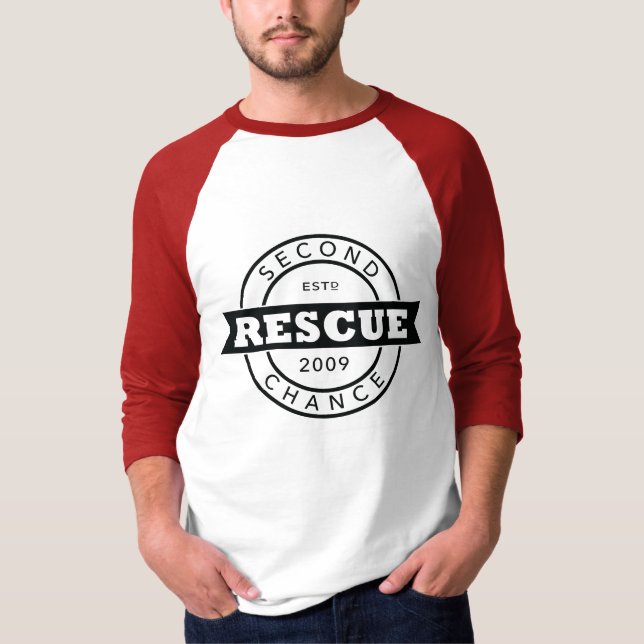 Rädding EST. på baseball T Tee (Framsida)