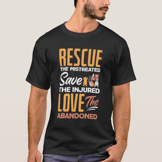 Rädding Felaktig Spara den skadade Räddingen Kärle T Shirt (Framsida)
