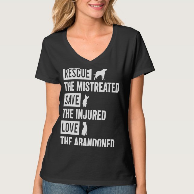 Rädding Felaktig Spara för de skadade Kärlek i Afr T Shirt (Framsida)