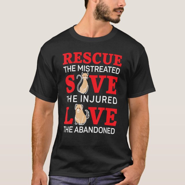 Rädding Felaktig Spara för de skadade Kärlek i Afr T Shirt (Framsida)