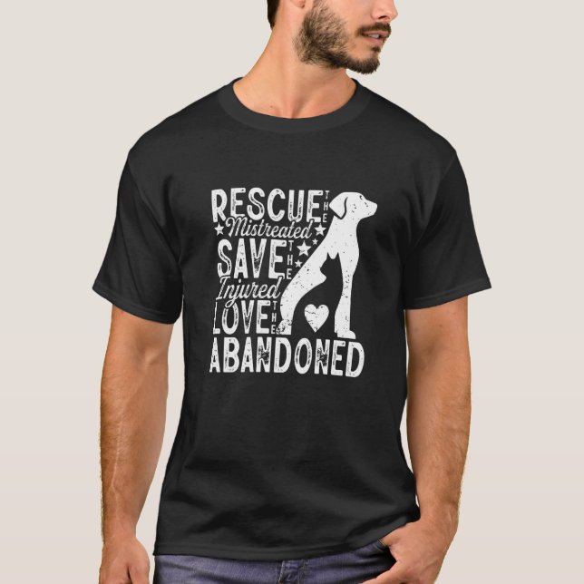 Rädding Felaktig Spara för de skadade Kärlek i Afr T Shirt (Framsida)