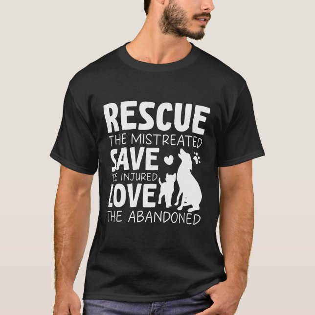 Rädding Felaktig Spara för de skadade Kärlek i Afr T Shirt (Framsida)
