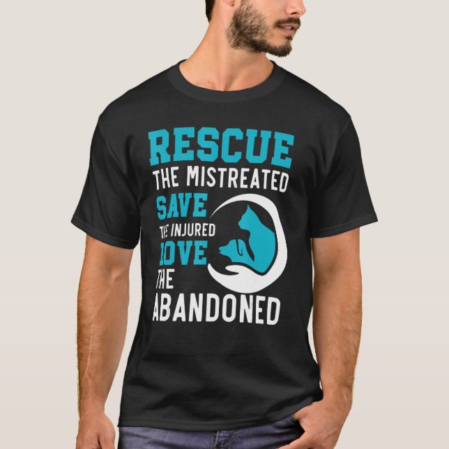 Rädding Felaktig Spara för de skadade Kärlek i Afr T Shirt (Framsida)