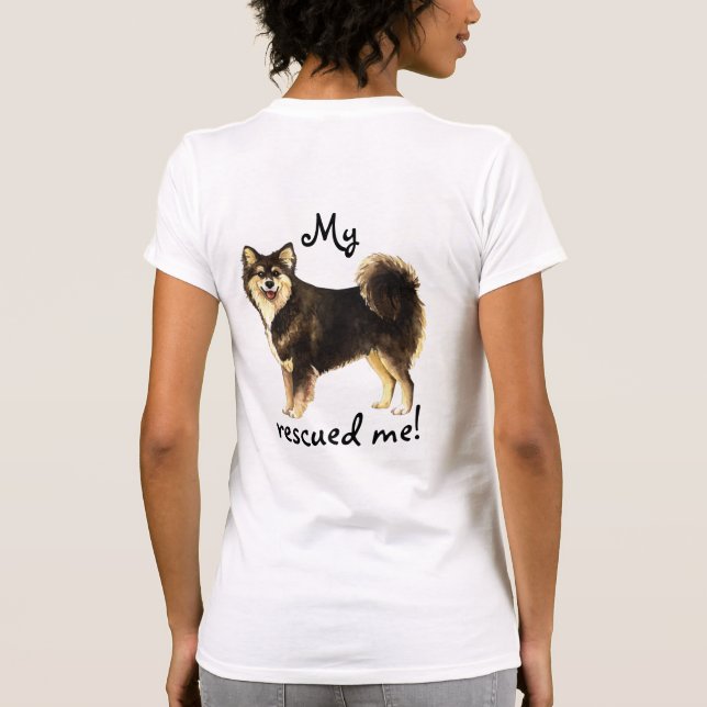 Rädding Finska Lapphund T Shirt (Baksida)