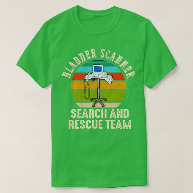 Rädding för bladderskannersökning - teamet Funny E T Shirt (Design framsida)