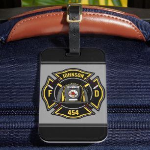 Rädding för brandbekämpare ADD NAMN Fire Departmen Bagagebricka