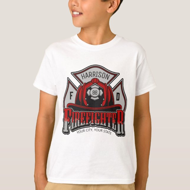 Rädding för brandbekämpningsavdelningen Helmet ADD T Shirt (Framsida)