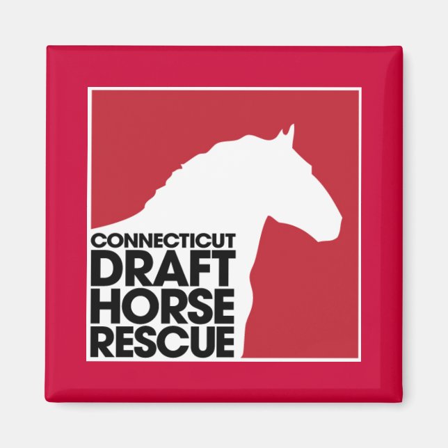Rädding för Connecticut Draft Horse Magnet (Framsidan)