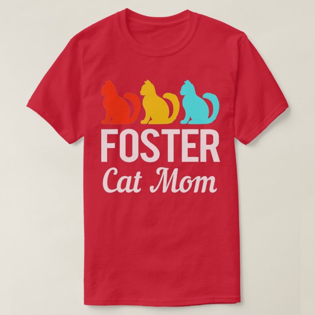 Rädding för djurfoder Katt-foster Kat Mamma T Shirt (Design framsida)