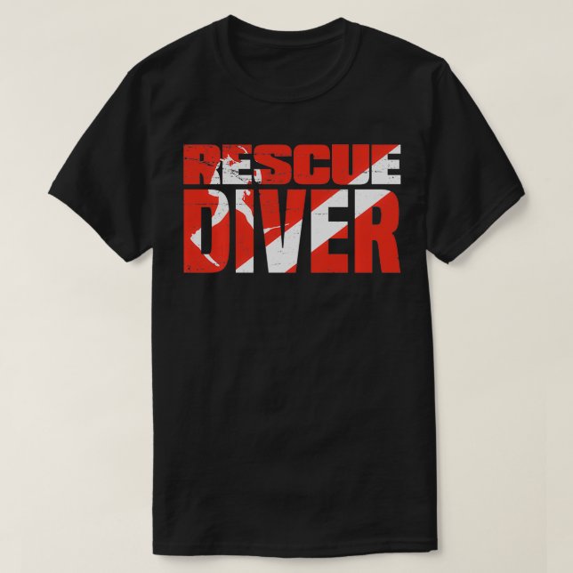 Rädding för dykare Auktoriserad 2 T Shirt (Design framsida)