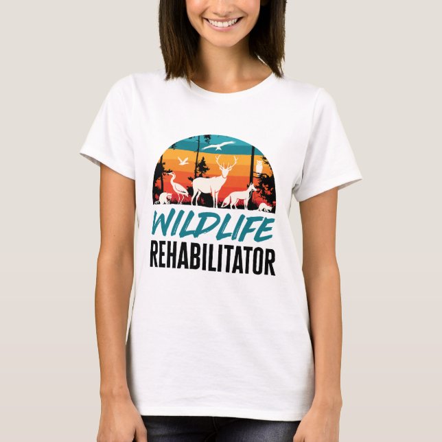 Rädding för rehabilitering av vilda djur t shirt (Framsida)