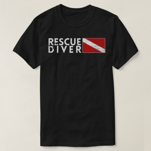 Rädding för sökning efter Flagga för rädding, dyka T Shirt (Design framsida)