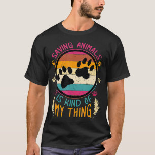 Rädding för vintage Anta att spara djur används T Shirt